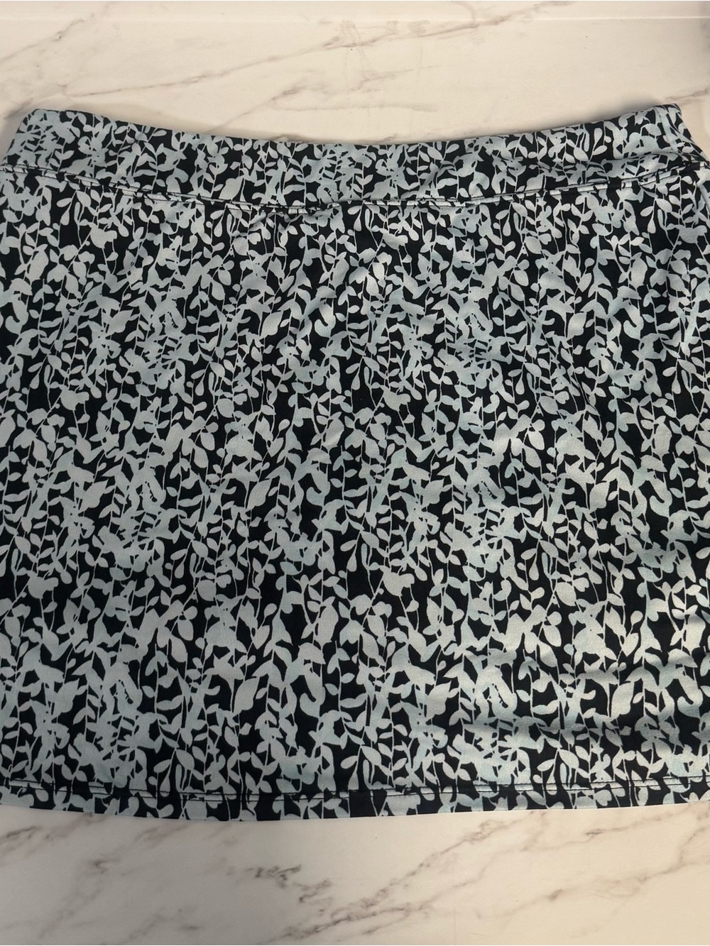 Tranquility by Colorado Clothing Black Skirt with Light Blue Vine Print